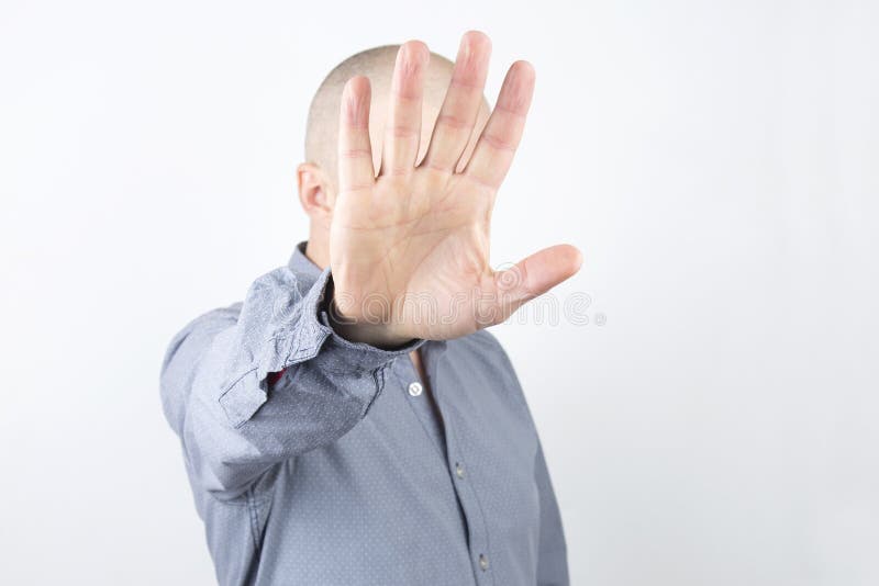 Man Covers His Face with His Hand Stock Image Image of despair, feelings 134396553