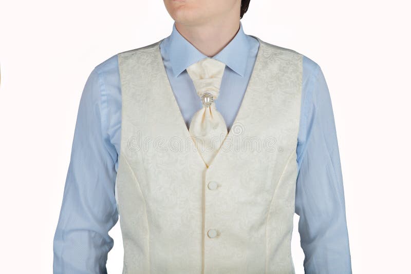 For Man Cream White Vest with Jacquard Pattern Stock Photo Image of
