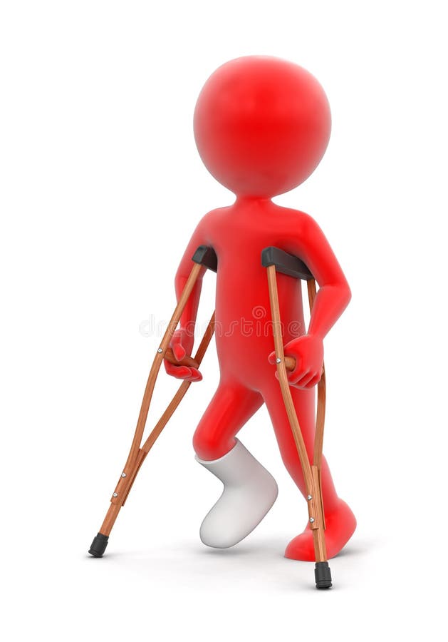 Cartoon Man Crutches Stock Illustrations 564 Cartoon Man Crutches