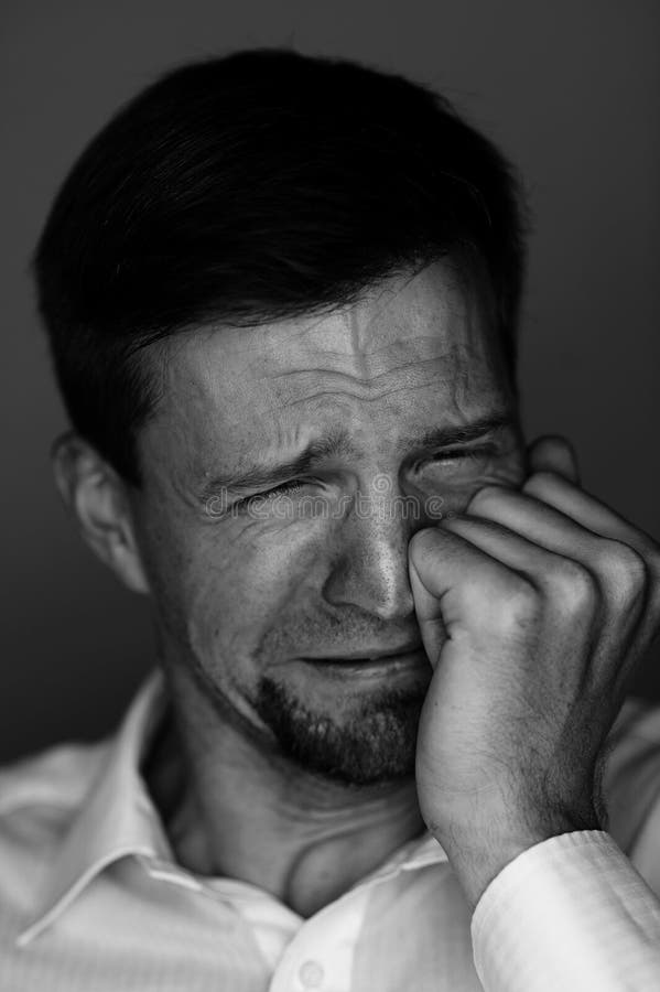 Man crying stock image. Image of emotional, negative 43185639