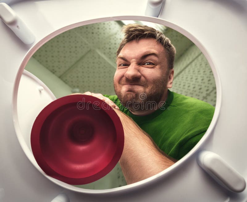 Toilet bowl flush. stock photo. Image of bowl, pipe, bathroom 29525704