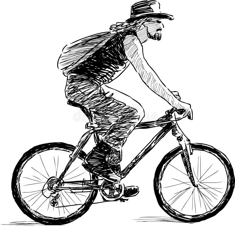 Kid riding a cycle stock vector. Illustration of activity 33221697