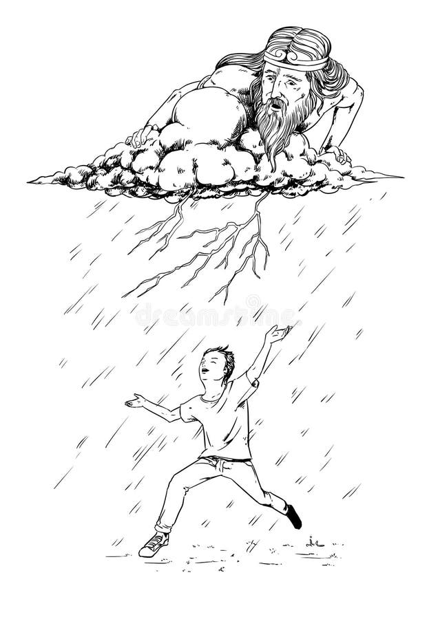 pic People Dancing In The Rain Drawing drawing dancing rain stock
