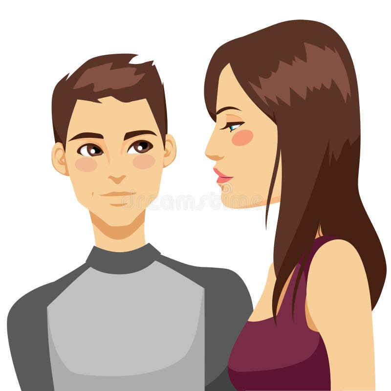 Man die Vrouw kijken royalty-vrije illustratie Man die Vrouw kijken royalty-vrije illustratie