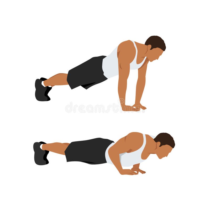 Man doing diamond push up exercise for tricep