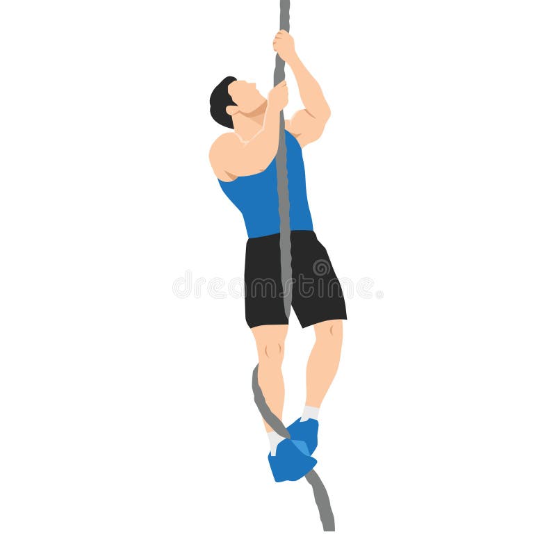 Young Man Climbing Rope Stock Illustrations – 712 Young Man