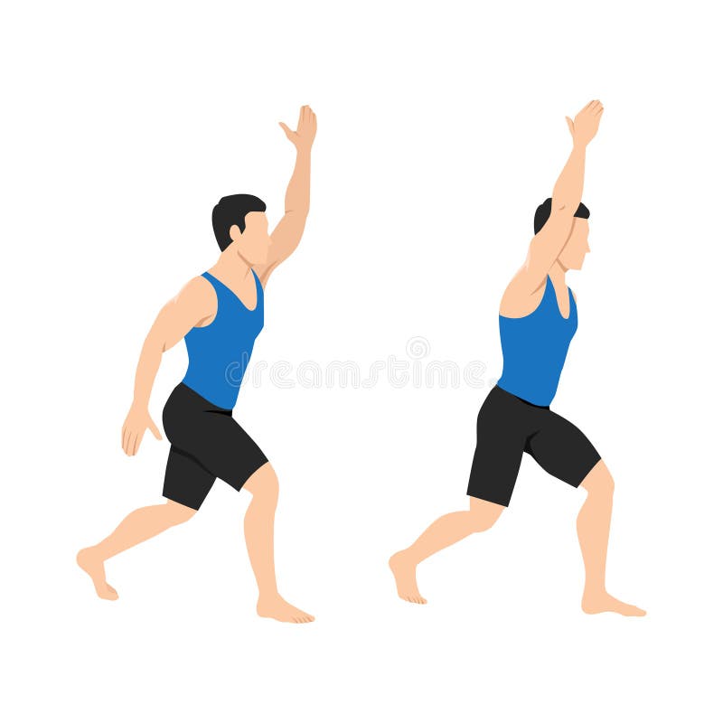 Man doing jumping jacks home workout exercise Vector Image