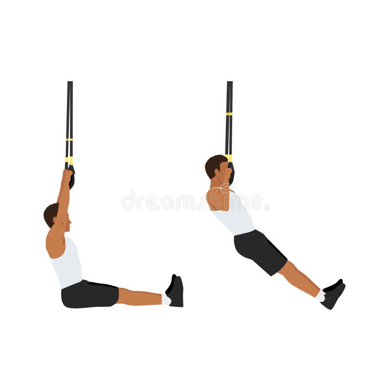 Muscle up on bar calisthenics movement Royalty Free Vector