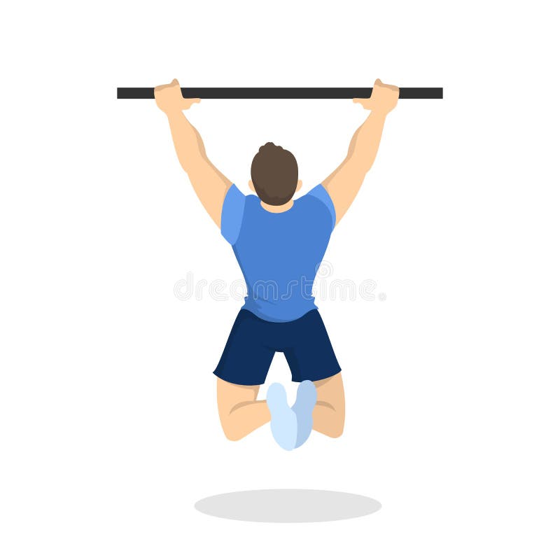 Man Doing Workout. Fitness and Bodybuilding Exercise Stock Vector -  Illustration of ball, pose: 146219453