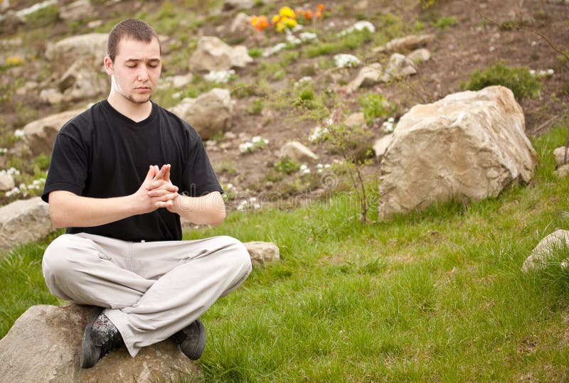 Man doing yoga