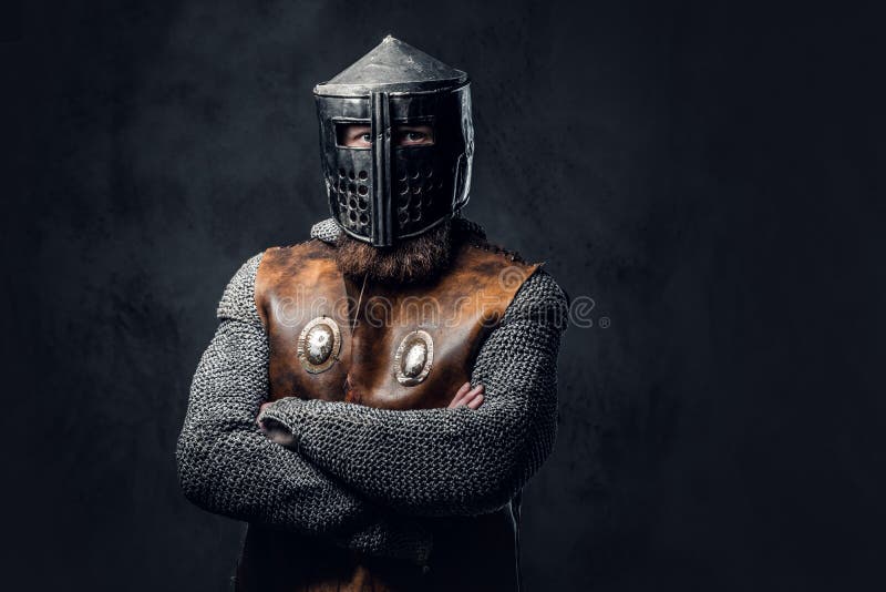 A man dressed in Nordic armor.