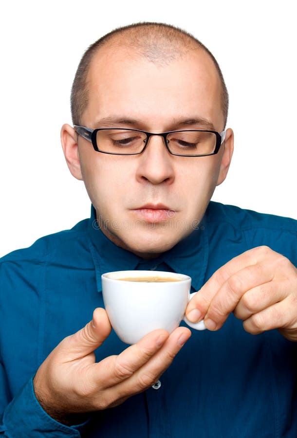 Man drinking coffee stock photo. Image of black, drink 12166880
