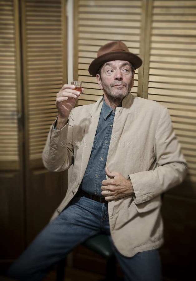 Man Drinking from Shot Glass_1 Stock Image Image of shot, fear 34629341