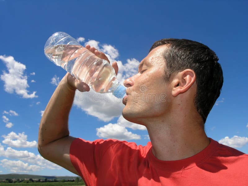 Man drinking water