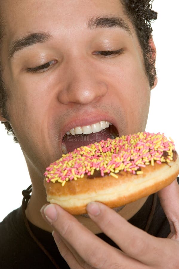 Man Eating Banana stock photo. Image of food, hand, white 4812098