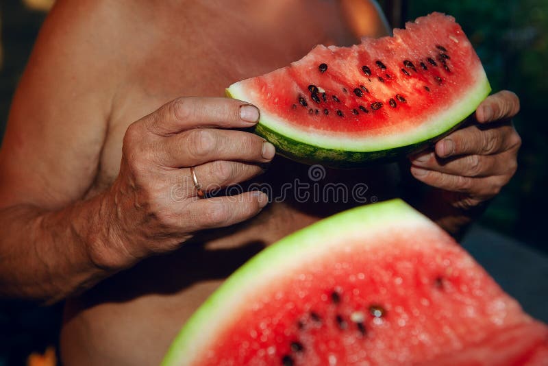 Melon Munching stock image. Image of eating, licking, amusing - 8013381