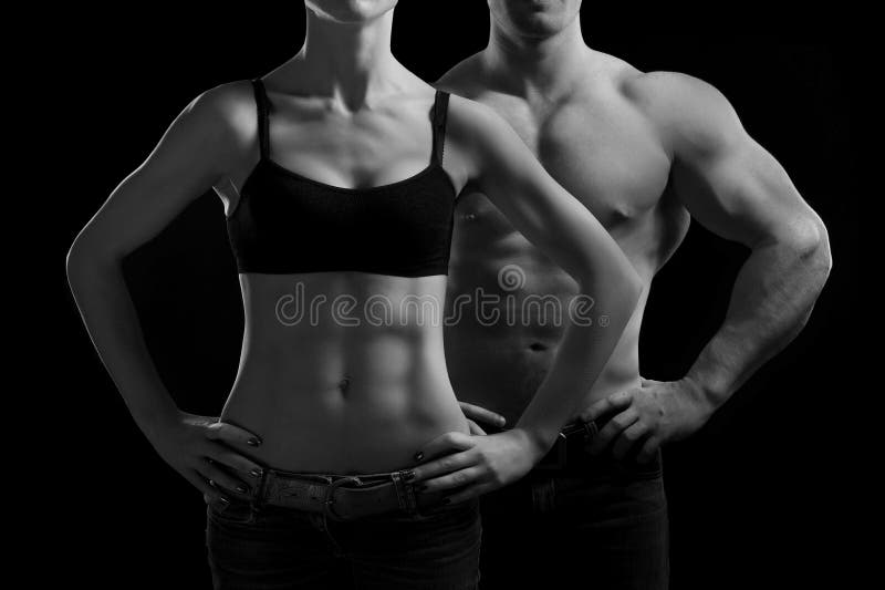 Man en een vrouw in de gymnastiek