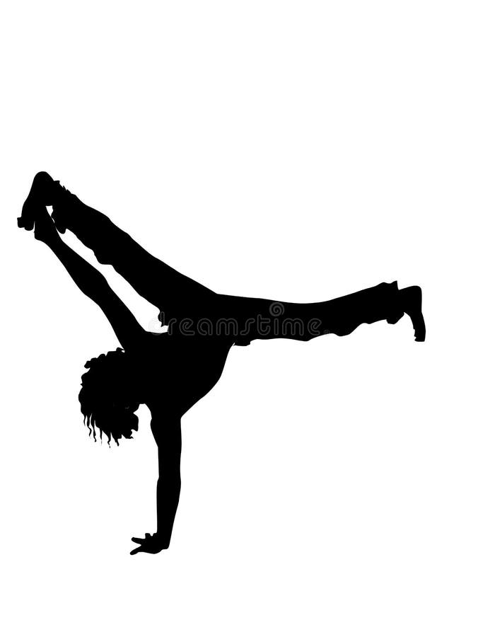 Man exercising gymnastics royalty free illustration