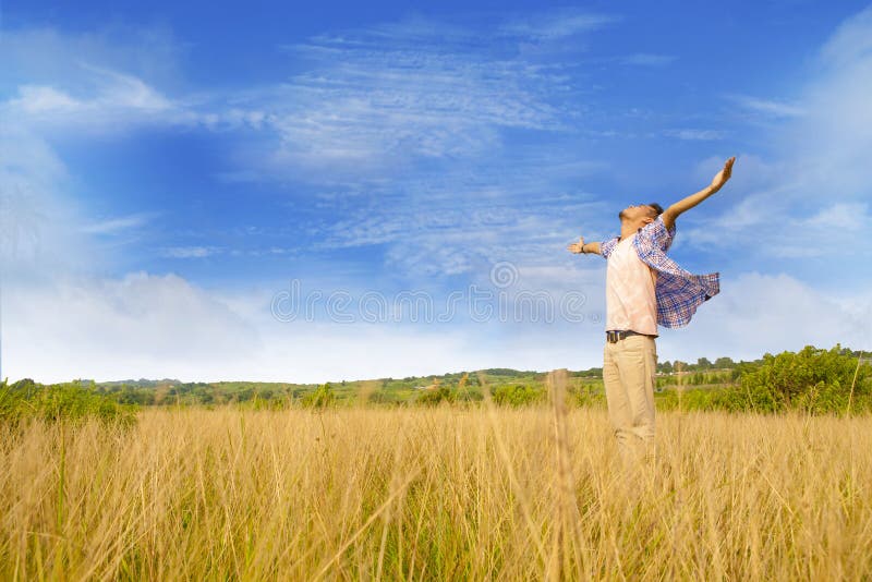 Man expressing his freedom royalty free stock images Man expressing his freedom royalty free stock images