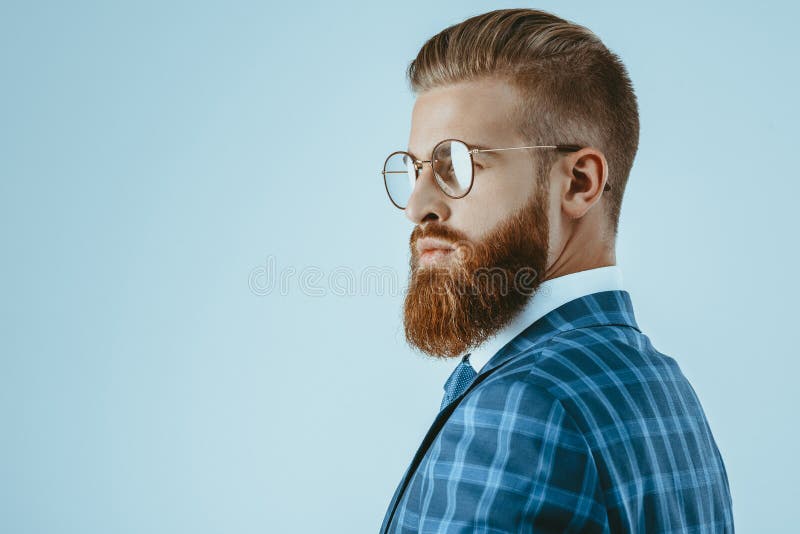 Man in Eyeglasses with Stylish Hairstyle Stock Image - Image of clothing, pose: 100329943 Man in Eyeglasses with Stylish Hairstyle Stock Image - Image of clothing, pose: 100329943