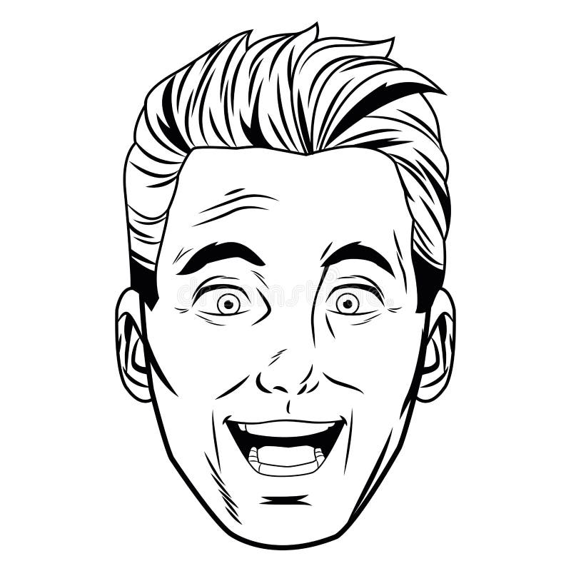 Laughing Face Coloring Page  Easy Drawing Guides