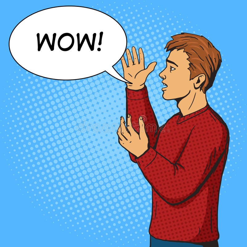 Man gesturing and argues pop art vector royalty free illustration Man gesturing and argues pop art vector royalty free illustration