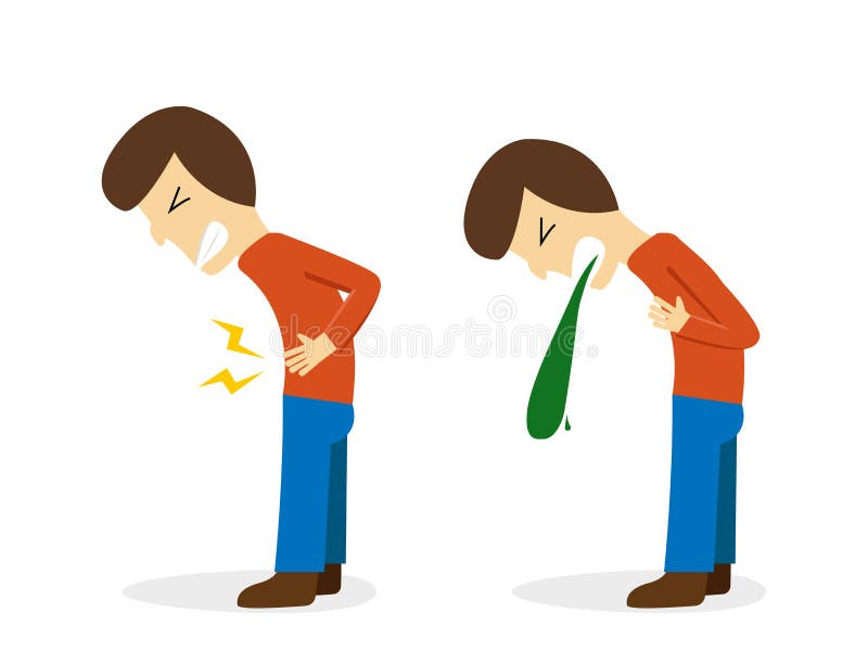 Man Get Stomachache and Vomit, Vector Design Stock Vector - Illustration of  nausea, alcohol: 107080031
