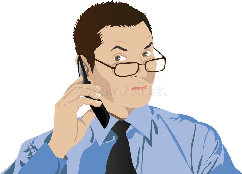 Man in glasses with a cell phone