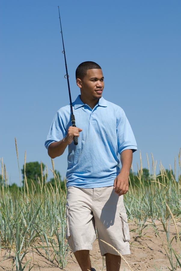 Man going fishing