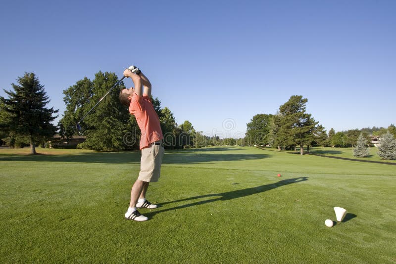 Man on Golf Course - Horizontally