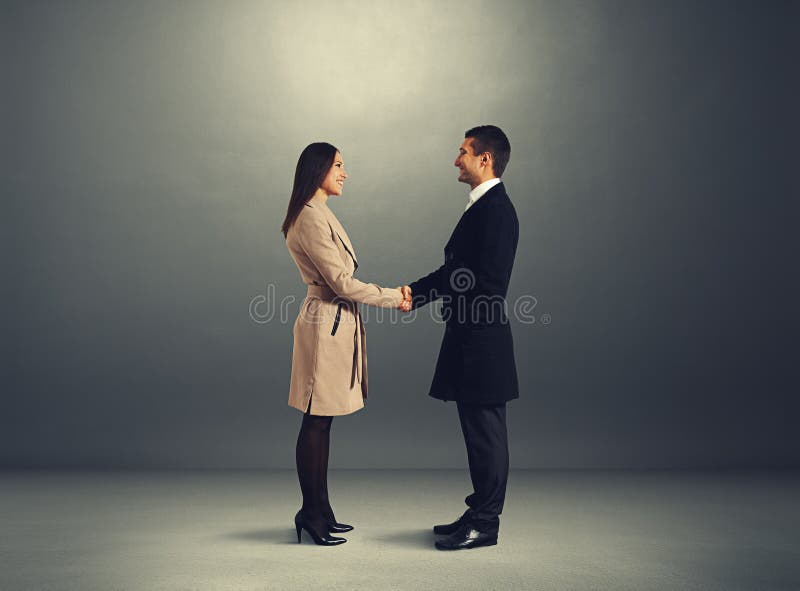 Man greeting the young woman