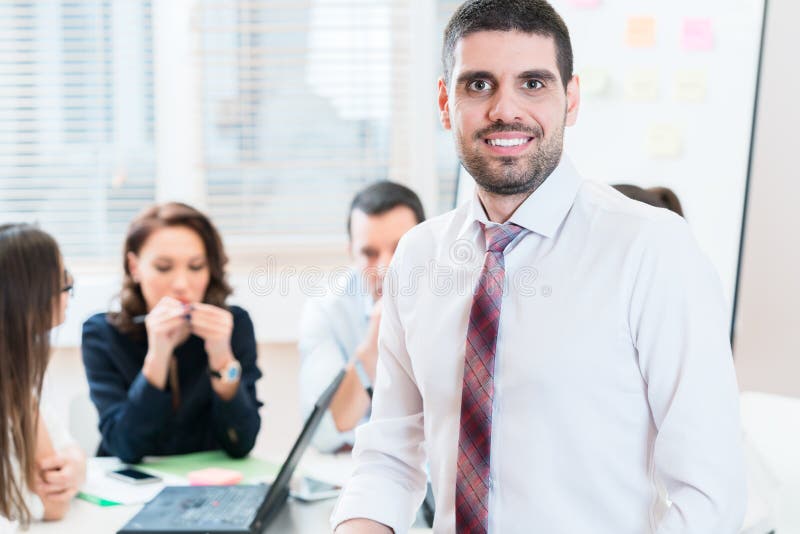 Man and Group Having Business Meeting in Office Stock Photo Image of
