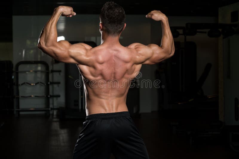 Man in Gym Showing His Well Trained Body Stock Photo - Image of ...