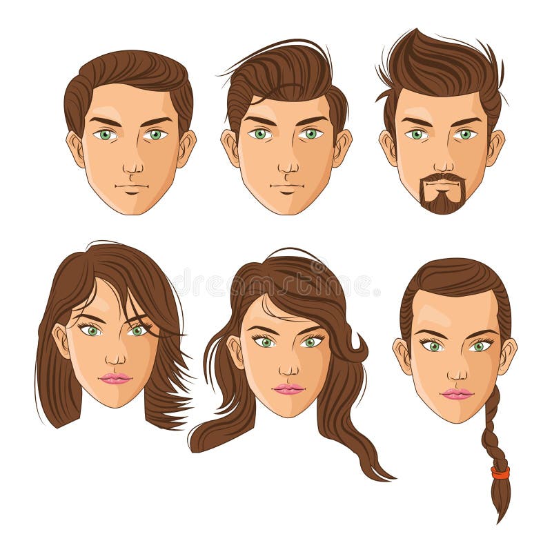 Man and hair style design stock vector. Illustration of styles - 110238761