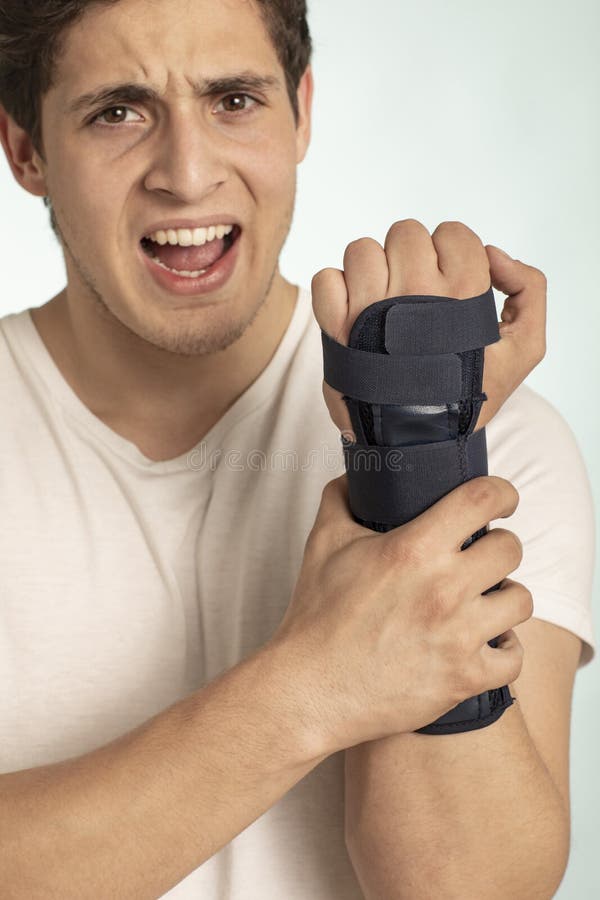 Man Hand with Adjustable Immobilizer Stock Image Image of clinical