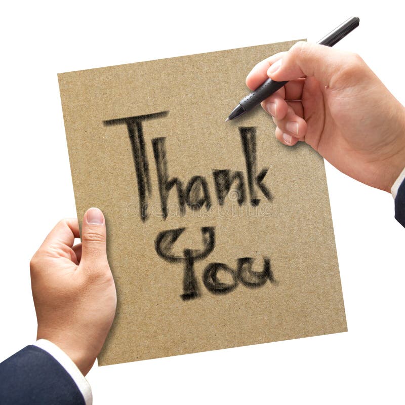 man-hand-writing-thank-you-on-the-paper-royalty-free-stock-photos