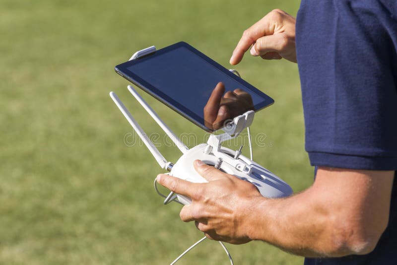 Man Hand Drone Control stock image. Image of holding 101818647