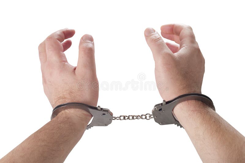 Man arm and handcuff. stock photo. Image of forearm 106631850