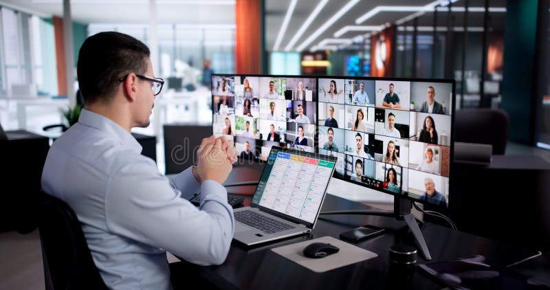 Man Happy Using Kanban Software stock image