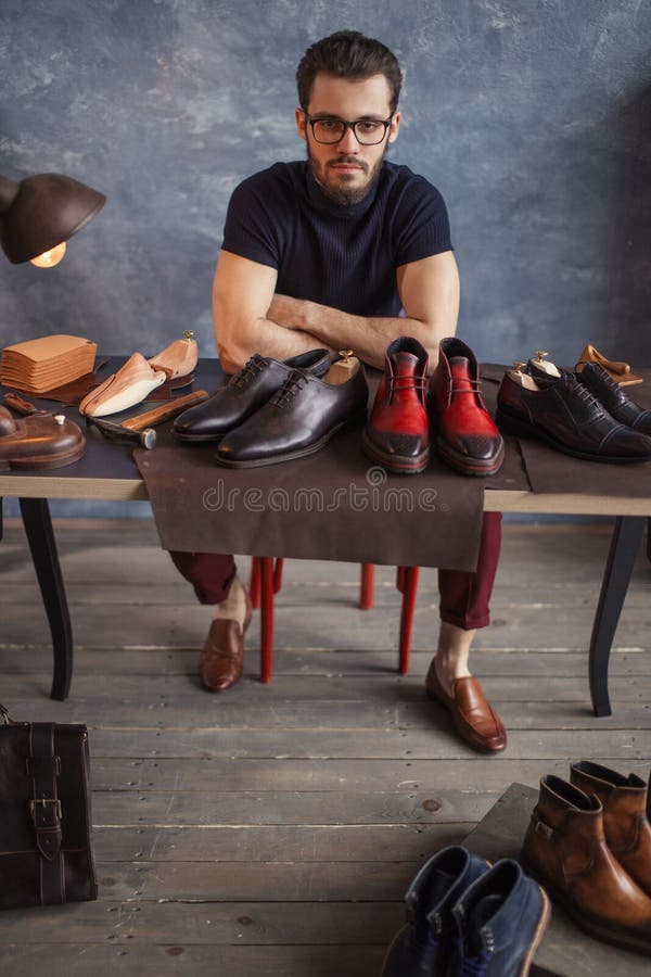 Man has prepared footwears for sale