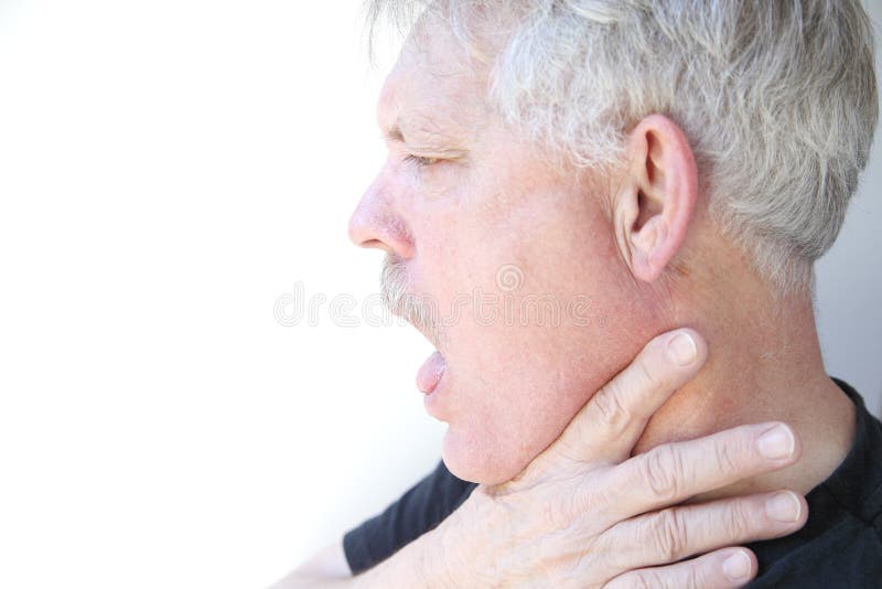 Man has trouble breathing stock photo Man has trouble breathing stock photo