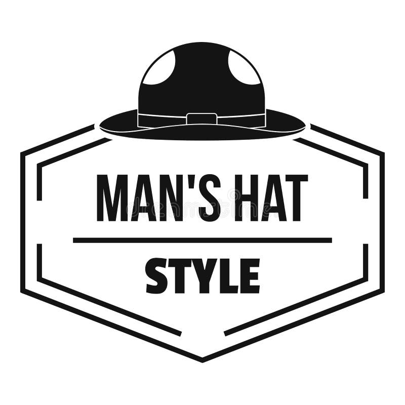 Man Hat Logo, Simple Black Style Stock Vector - Illustration of fancy ...
