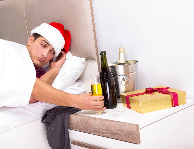Man Having Hangover after Night Party Stock Image Image of