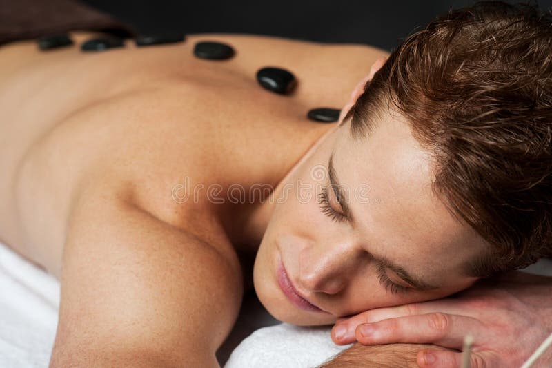 Man having massage at spa royalty free stock photo Man having massage at spa royalty free stock photo