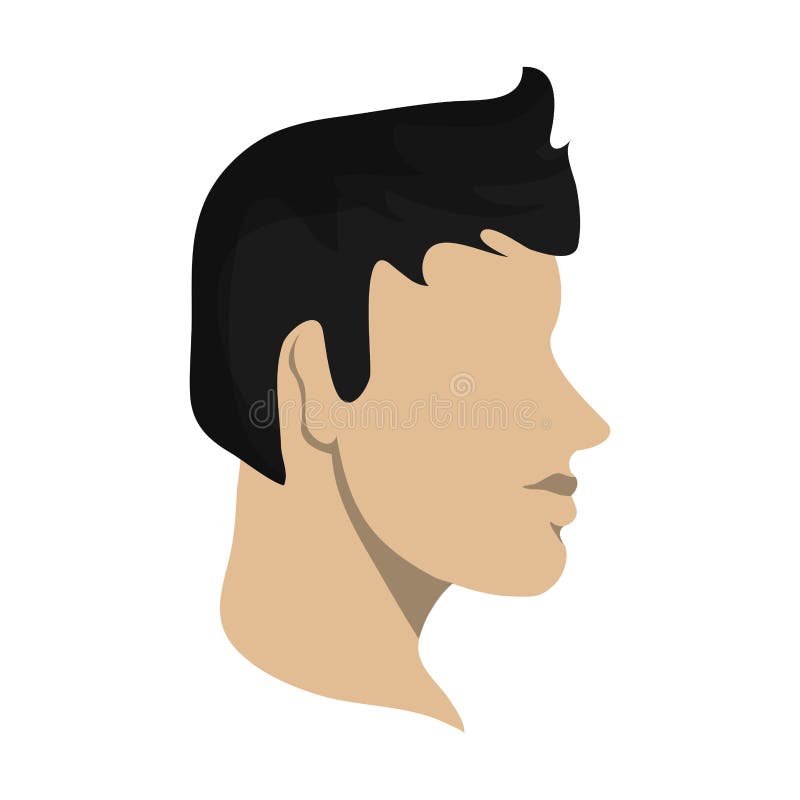 Man head profile design stock vector. Illustration of work - 80999805
