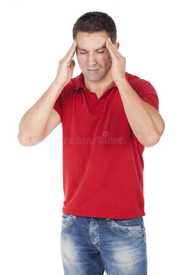 Man with a headache