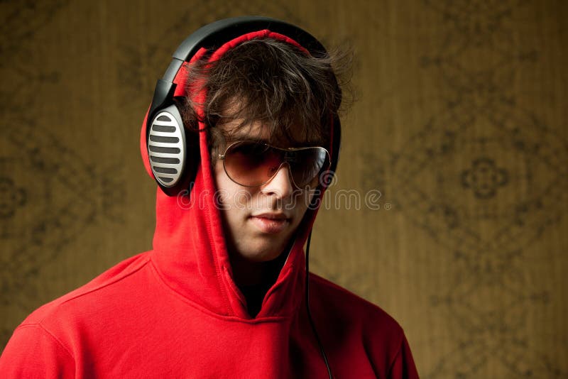 Man in headphones