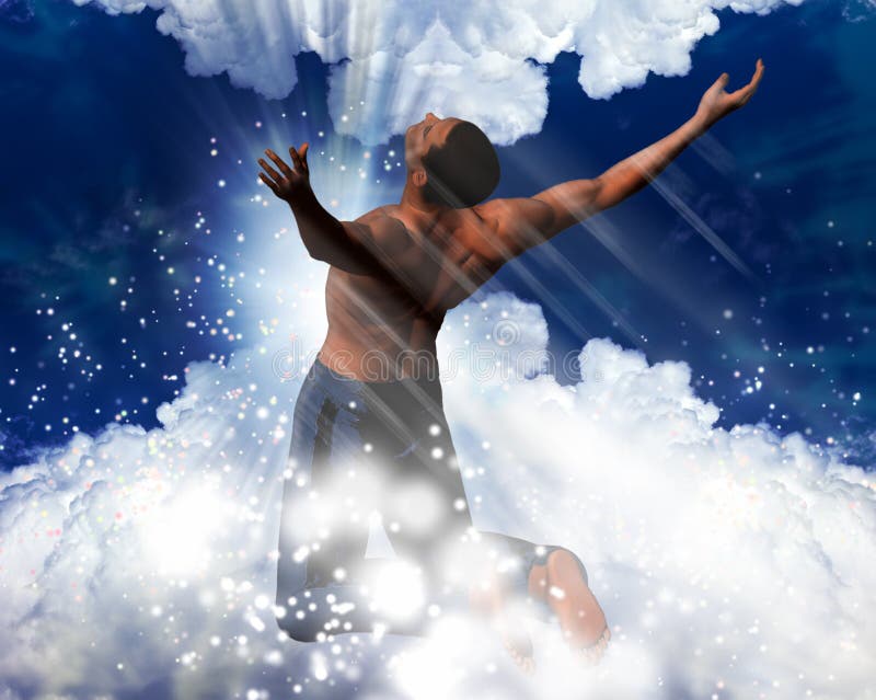 Man Into A Heavenly Light Stock Illustration Illustration Of Blue man-into-a-heavenly-light-stock-illustration-illustration-of-blue