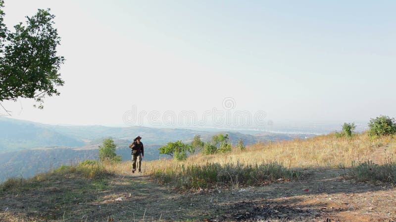 Man hiking outdoors