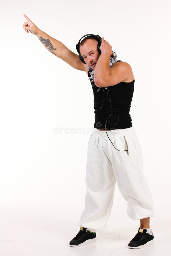 Man in hip hop outfit stock photo. Image of adult, sneakers - 33416452